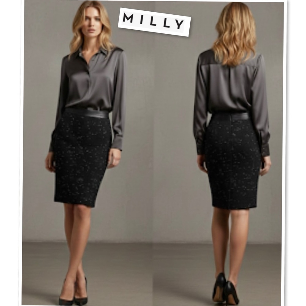 Milly Black Pencil Skirt